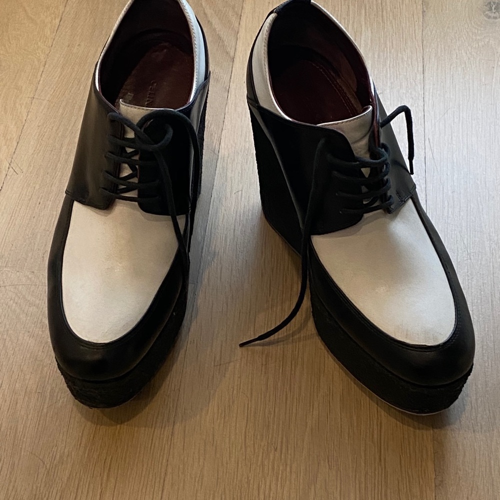 Celine  black and white wedges Phoebe Philo